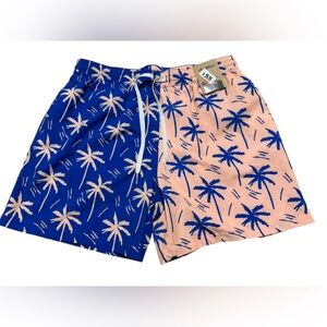 Chubbies men’s the weekend kings‎ tropical Swim Trunk shorts liner blue coral XL